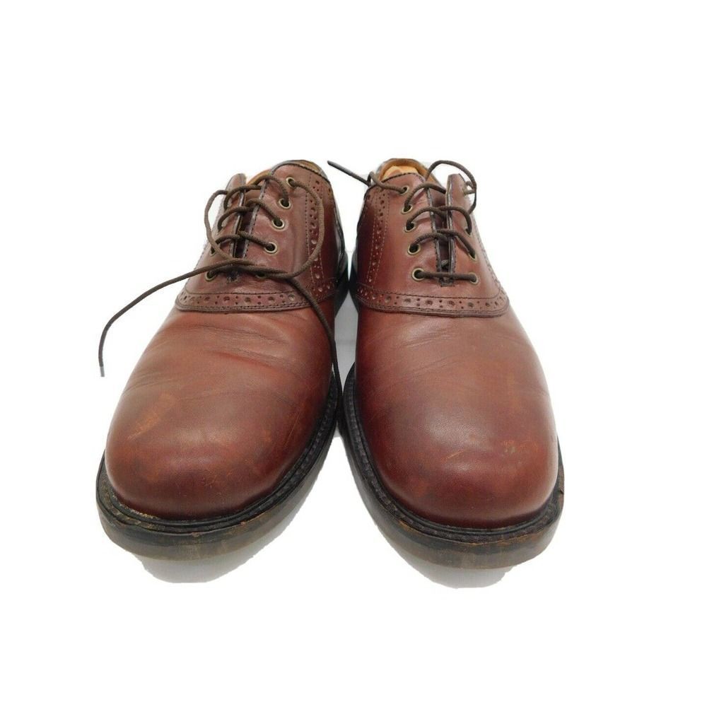 Johnston & Murphy Passport Leather Shoes Mens 10.5 W Oxford Brown